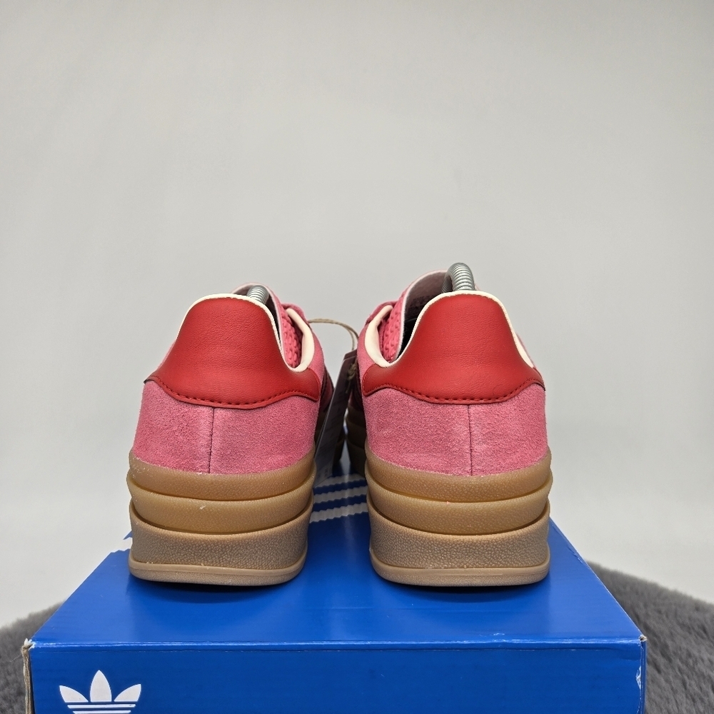 New Adidas Gazelle Bold J Rose Tone Better Scarlet Big Kids Shoes Size 5 - Picture 4 of 8